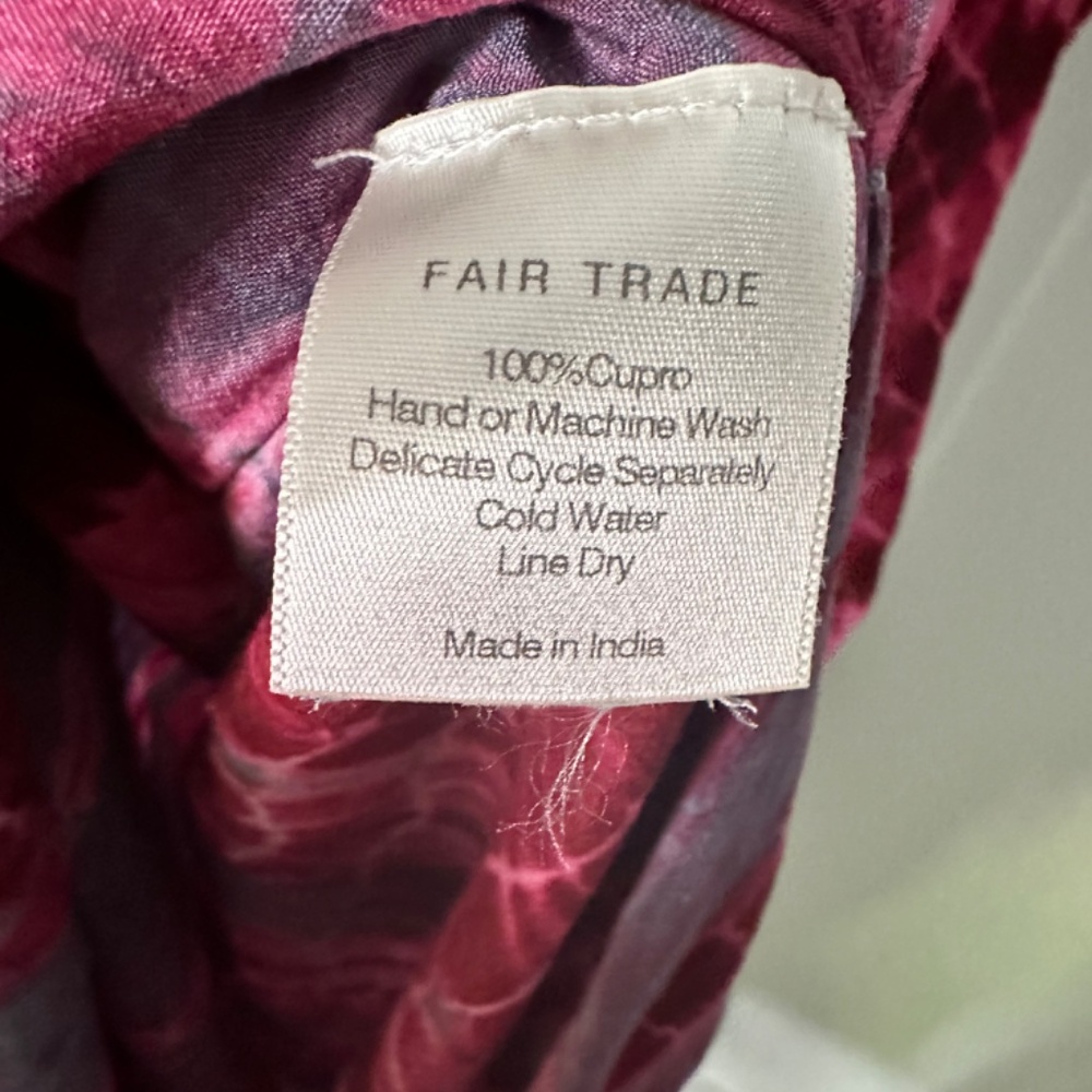 Sivana Fair Trade Tie-Dye Kaftan - One Size - Greyberry 🩷💜 - Picture 5 of 15